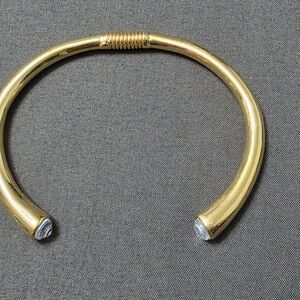 Estate - Gold Tone - Open Bangle by Designer Kenneth Jay Lane - Item 502